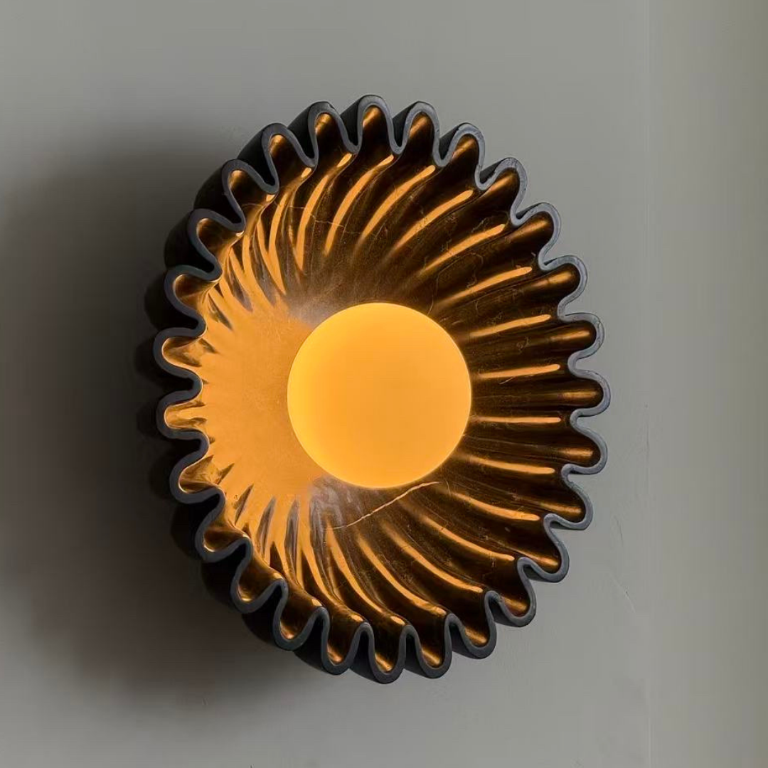 Shore Sconce Wall Light - Black Marble 32cm