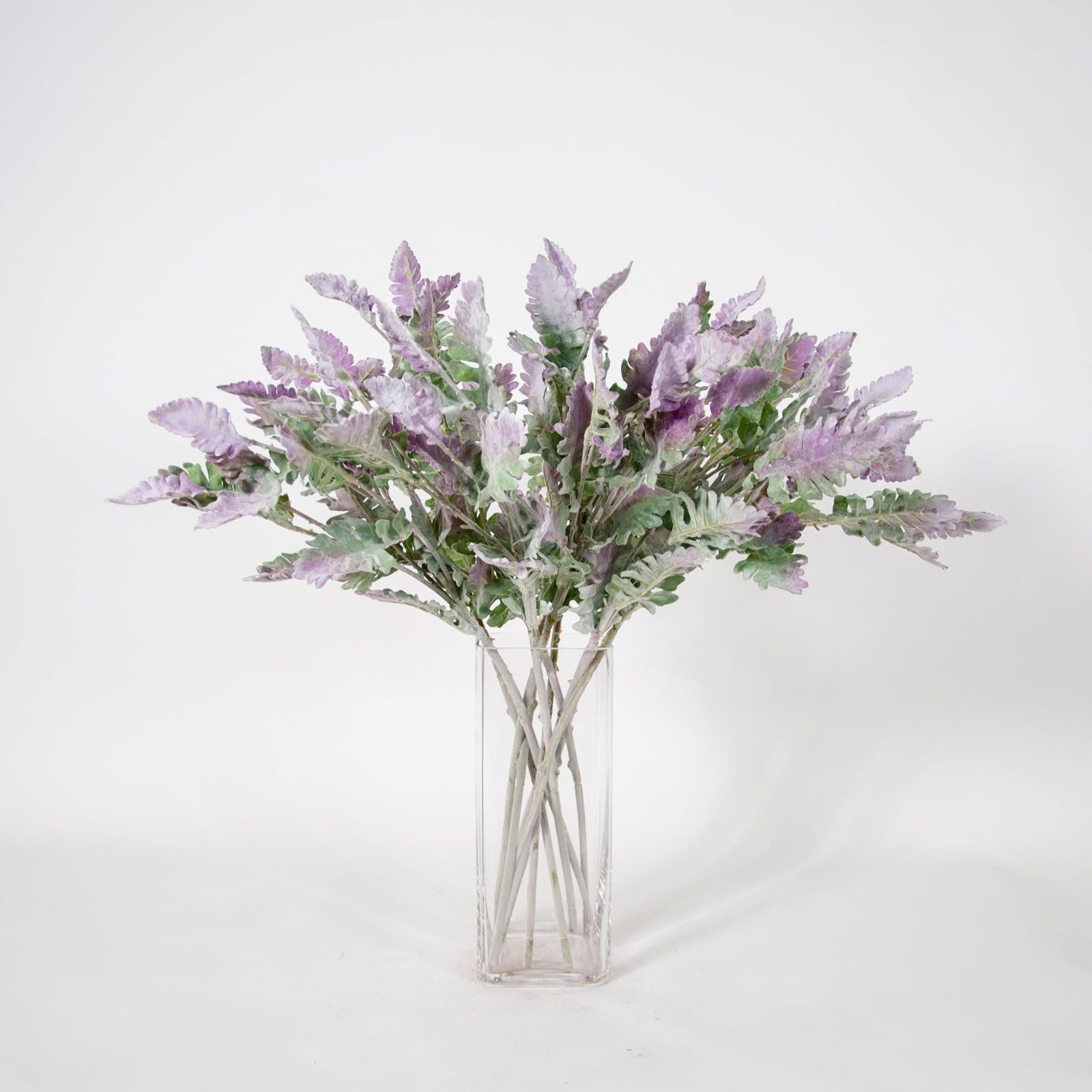 Artificial Silver Leaf - Floral Purple Long BUBULAND HOME