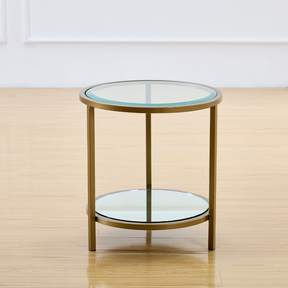 Stella Glass & Brass Side Table BUBULAND HOME