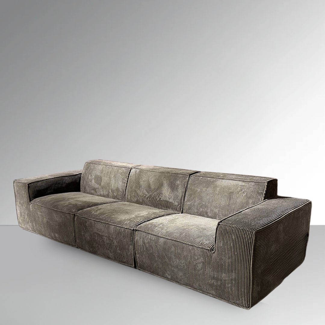 Stripe Modular Sofa - Dark Grey Textured Fabric BUBULAND HOME