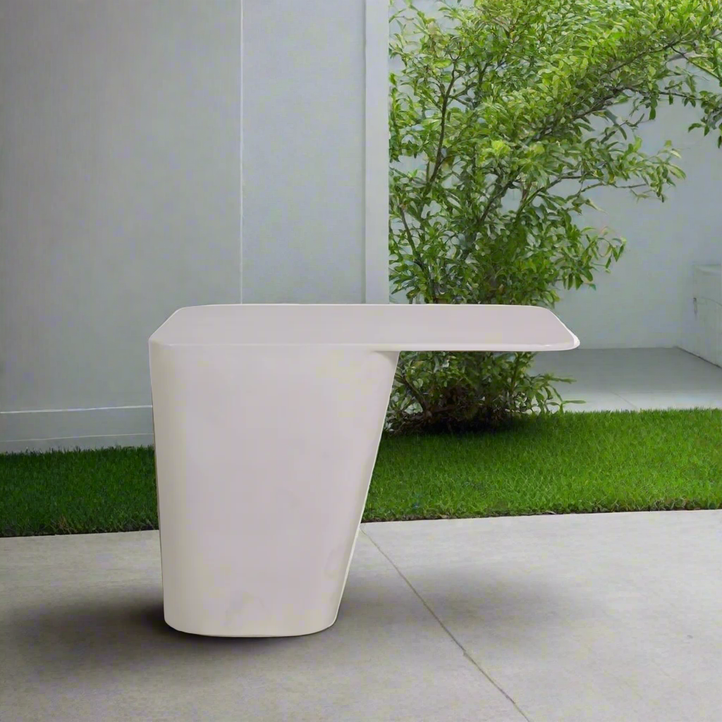 Terrace Outdoor Side Table - Grey Mircocement BUBULAND HOME