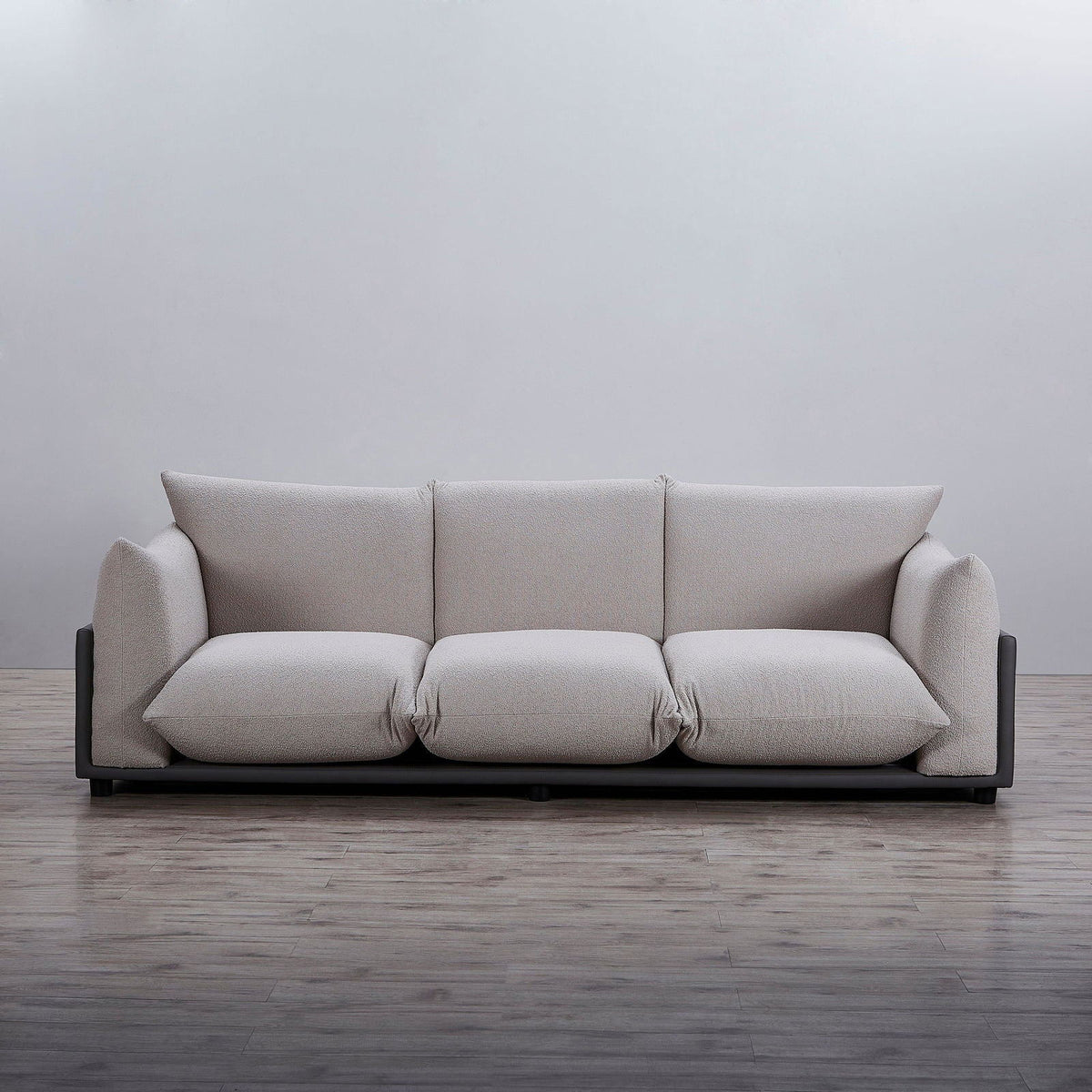 The Puff 3 Seater Boucle Sofa - Dove Grey - BUBULAND HOME