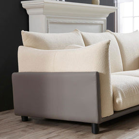 The Puff 3 Seater Boucle Sofa - Natural White BUBULAND HOME