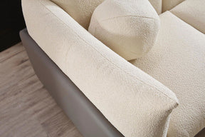 The Puff 3 Seater Boucle Sofa - Natural White BUBULAND HOME