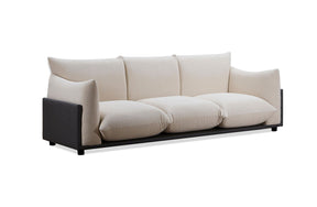 The Puff 3 Seater Boucle Sofa - Natural White BUBULAND HOME