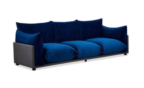 The Puff 3 Seater Velvet Sofa - Blue BUBULAND HOME