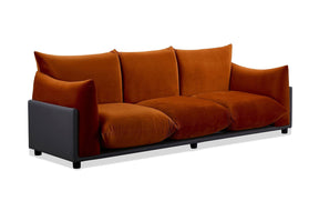 The Puff 3 Seater Velvet Sofa - Burnt Orange BUBULAND HOME