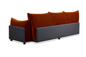 The Puff 3 Seater Velvet Sofa - Burnt Orange BUBULAND HOME