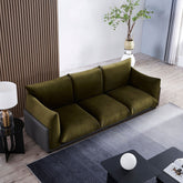 The Puff 3 Seater Velvet Sofa - Moss Green BUBULAND HOME