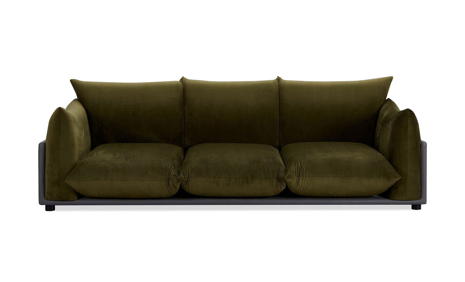 The Puff 3 Seater Velvet Sofa - Moss Green BUBULAND HOME