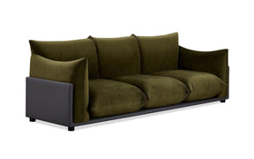 The Puff 3 Seater Velvet Sofa - Moss Green BUBULAND HOME