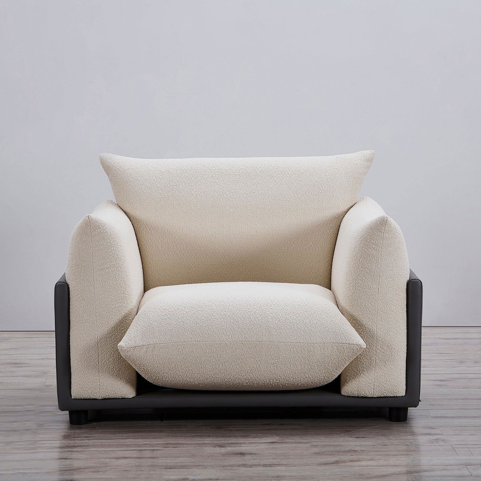 The Puff Boucle Occasional Chair - Natural White BUBULAND HOME