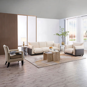 The Puff Boucle Occasional Chair - Natural White BUBULAND HOME