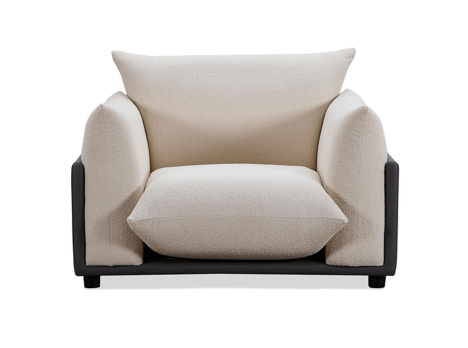 The Puff Boucle Occasional Chair - Natural White BUBULAND HOME