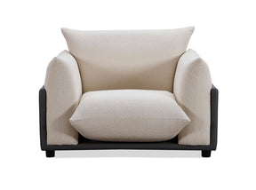 The Puff Boucle Occasional Chair - Natural White BUBULAND HOME