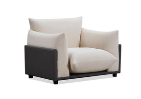 The Puff Boucle Occasional Chair - Natural White BUBULAND HOME
