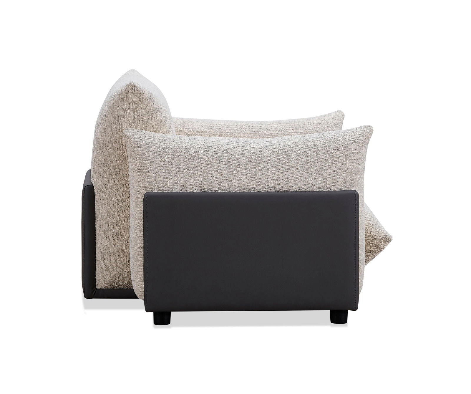 The Puff Boucle Occasional Chair - Natural White BUBULAND HOME