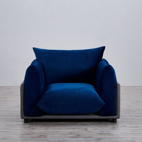 The Puff Velvet Occasional Chair - Blue BUBULAND HOME