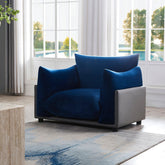 The Puff Velvet Occasional Chair - Blue BUBULAND HOME