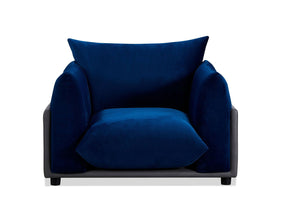 The Puff Velvet Occasional Chair - Blue BUBULAND HOME