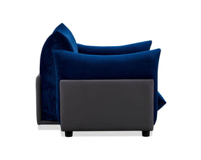 The Puff Velvet Occasional Chair - Blue BUBULAND HOME