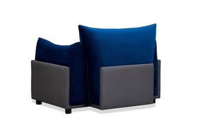 The Puff Velvet Occasional Chair - Blue BUBULAND HOME