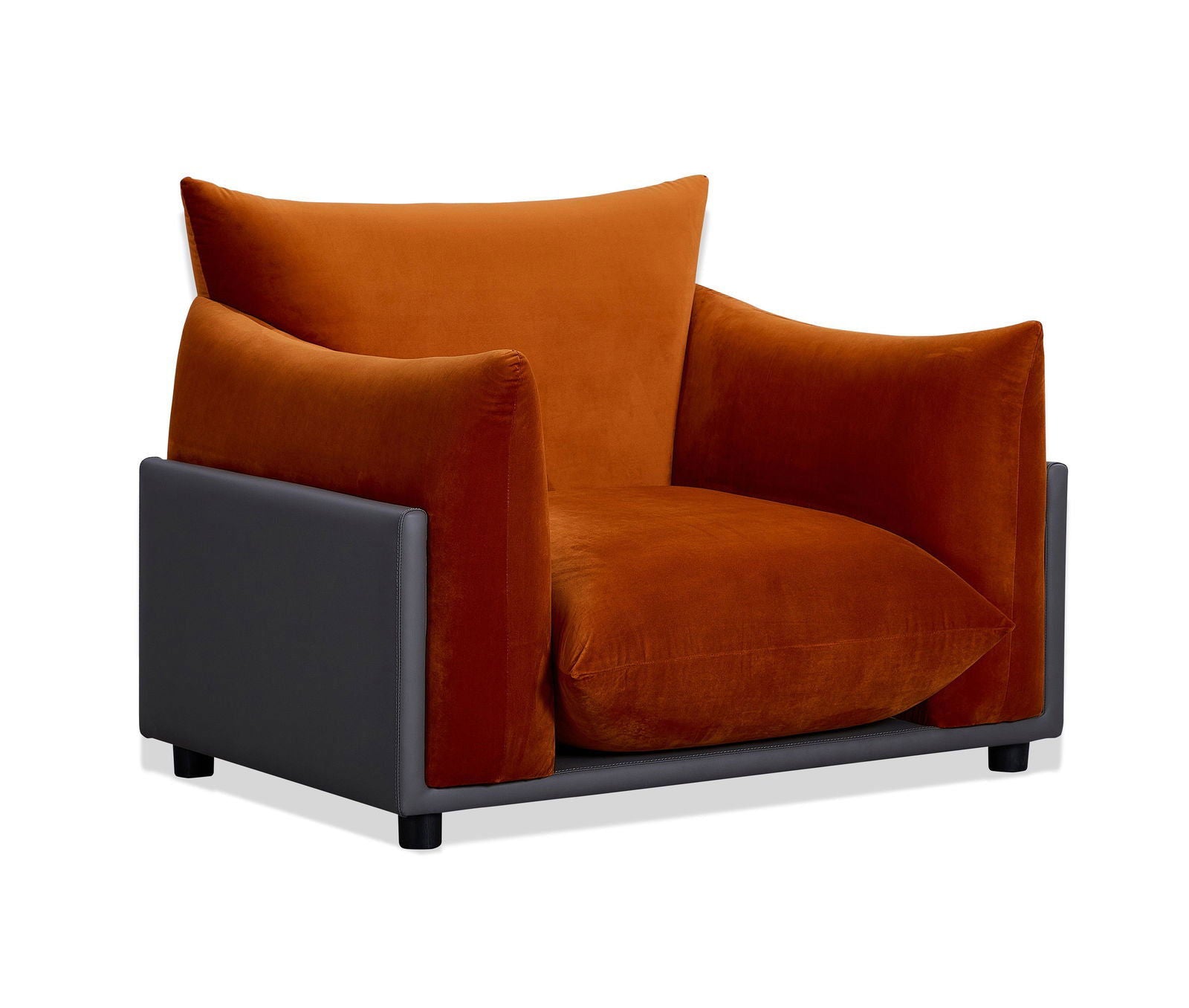 The Puff Velvet Occasional Chair - Burnt Orange - sofa Burnt Orange Velvet BUBULAND HOME