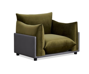 The Puff Velvet Occasional Chair - Moss Green BUBULAND HOME