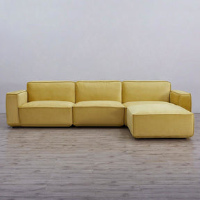 Tofu Modular Velvet Sofa - Mustard Yellow BUBULAND HOME