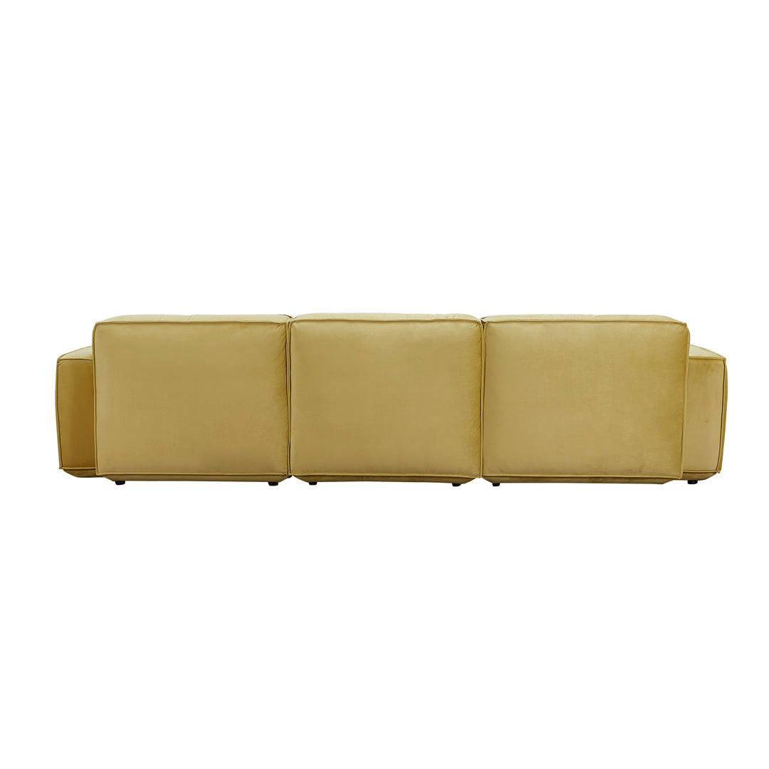 Tofu Modular Velvet Sofa - Mustard Yellow BUBULAND HOME