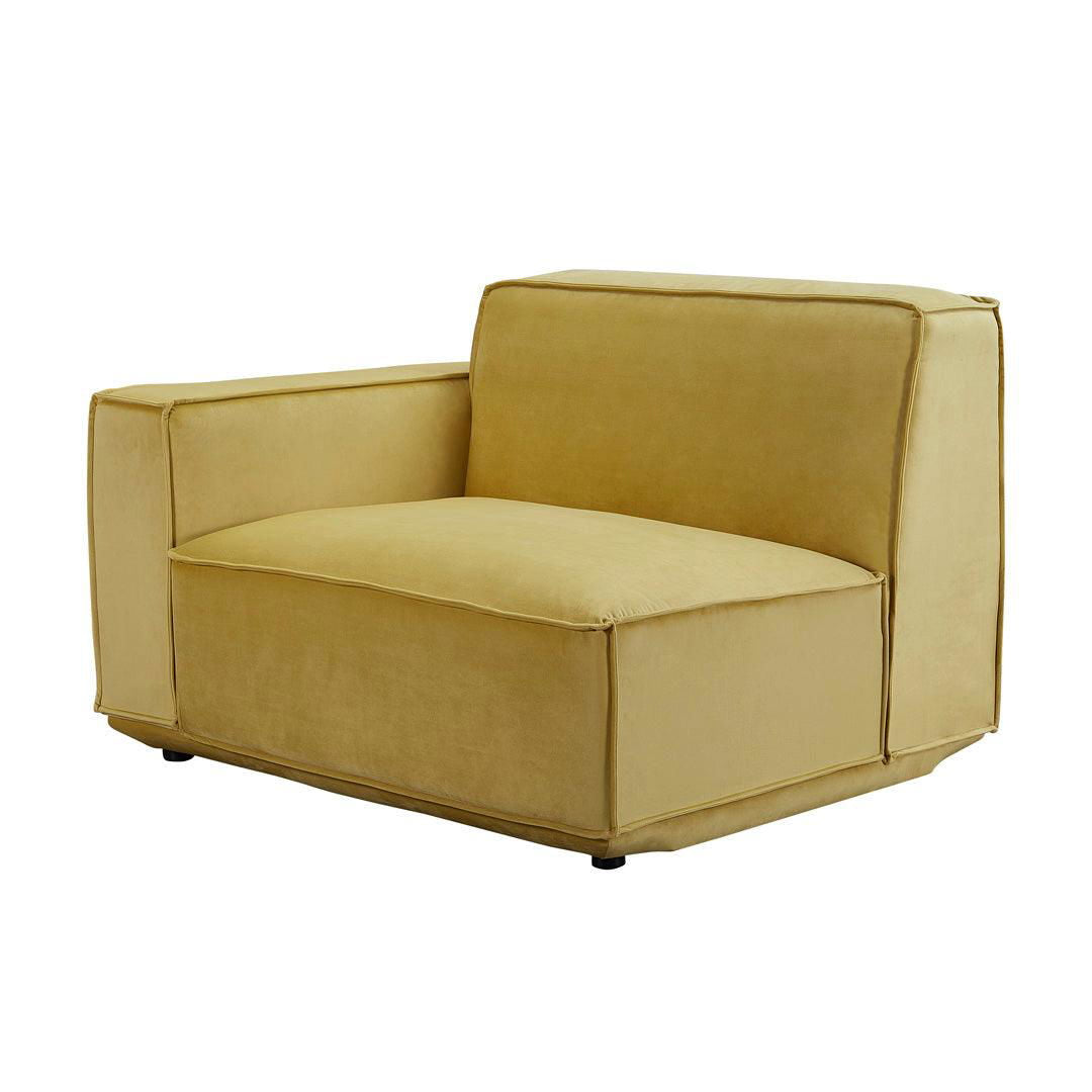 Tofu Modular Velvet Sofa - Mustard Yellow BUBULAND HOME