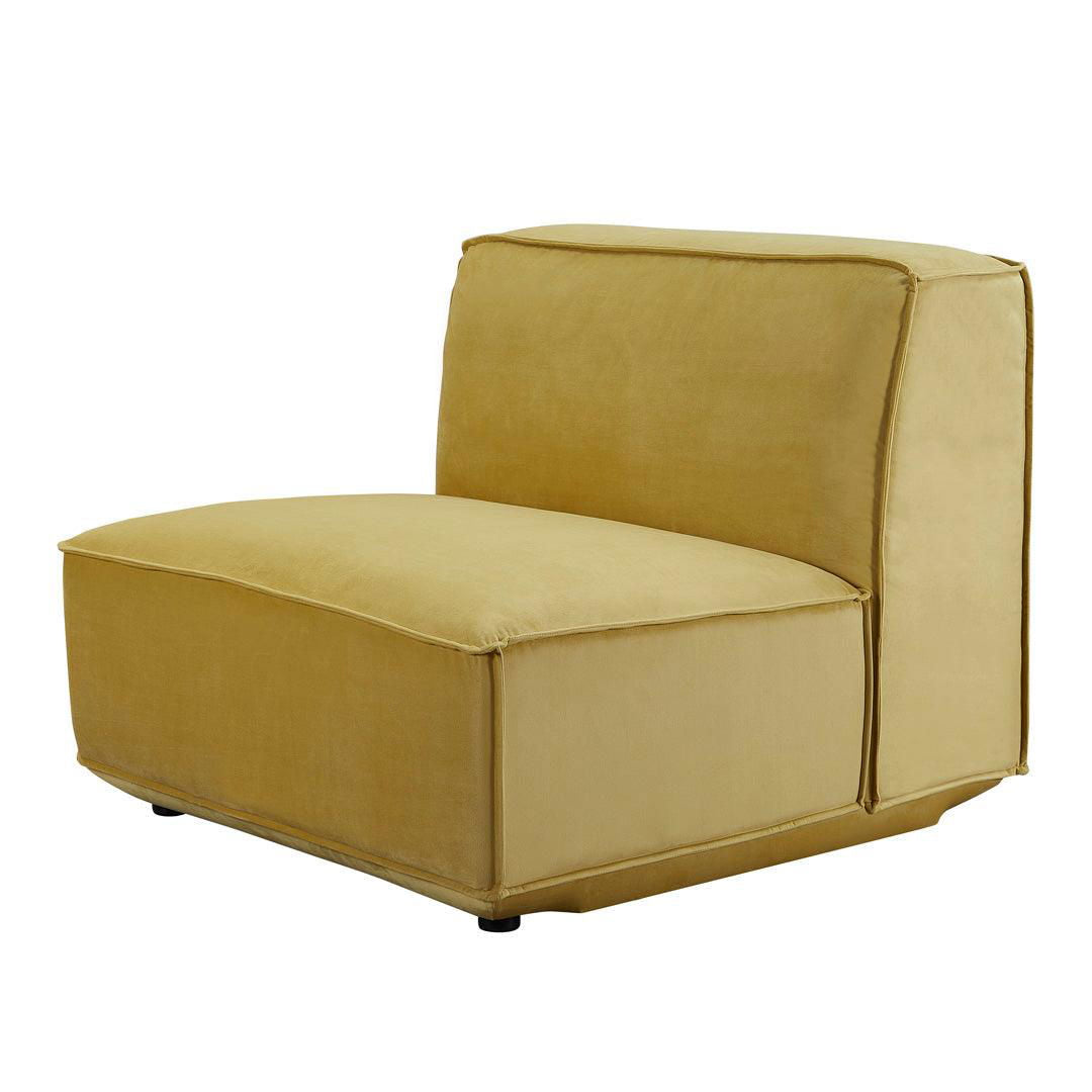 Tofu Modular Velvet Sofa - Mustard Yellow BUBULAND HOME