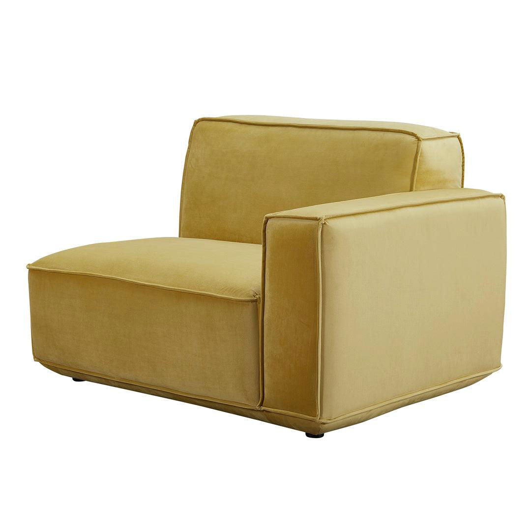 Tofu Modular Velvet Sofa - Mustard Yellow BUBULAND HOME