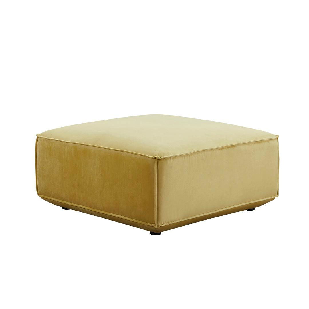 Tofu Modular Velvet Sofa - Mustard Yellow BUBULAND HOME
