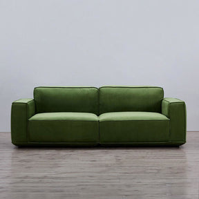 Tofu Modular Velvet Sofa - Olive Green BUBULAND HOME