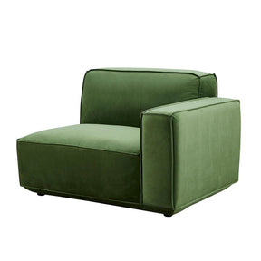 Tofu Modular Velvet Sofa - Olive Green BUBULAND HOME