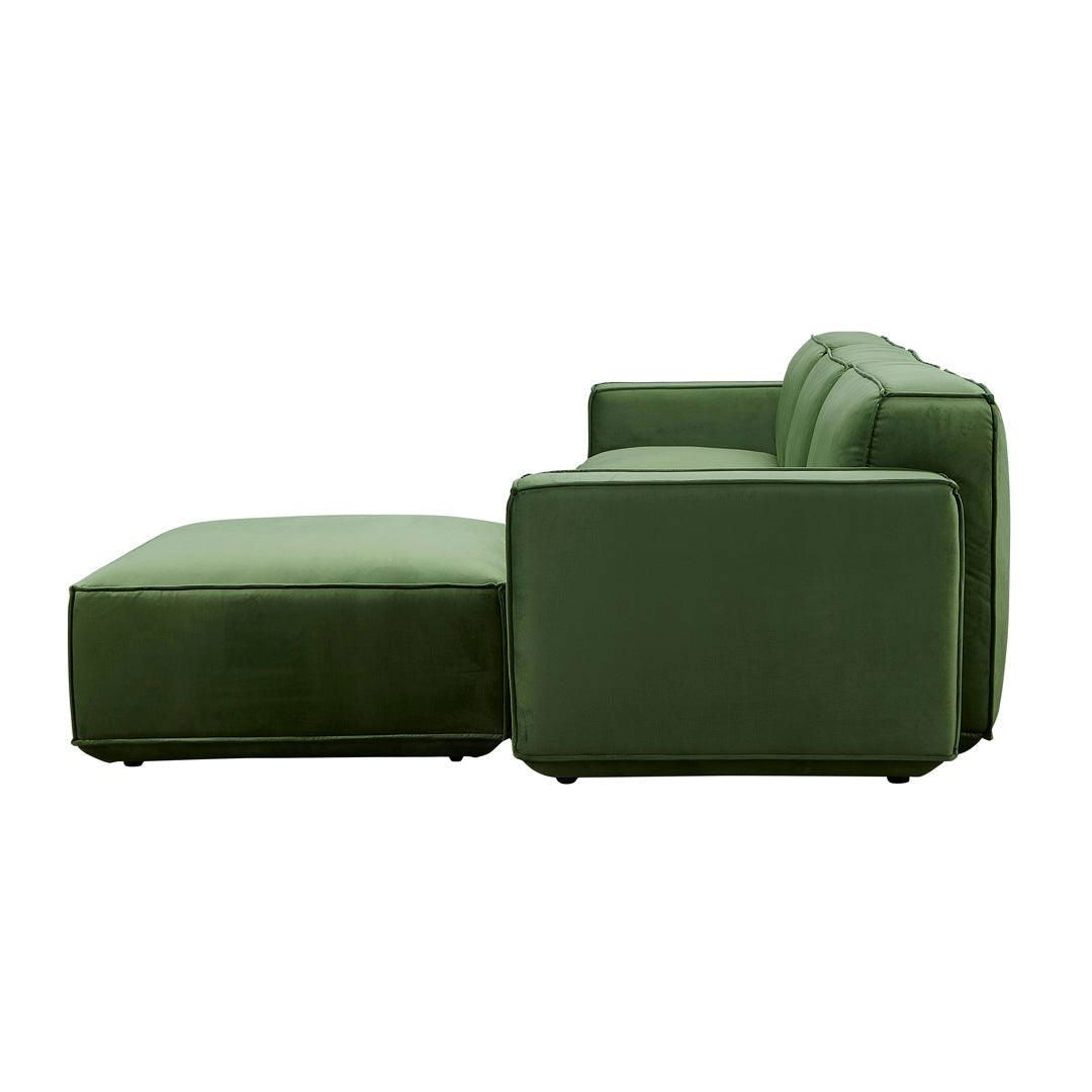 Tofu Modular Velvet Sofa - Olive Green BUBULAND HOME