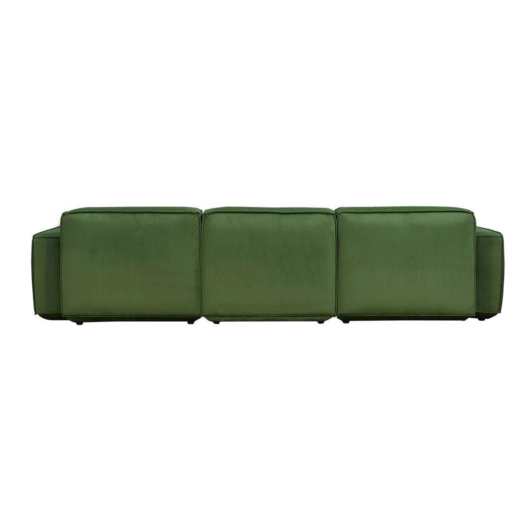 Tofu Modular Velvet Sofa - Olive Green BUBULAND HOME