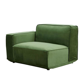 Tofu Modular Velvet Sofa - Olive Green BUBULAND HOME