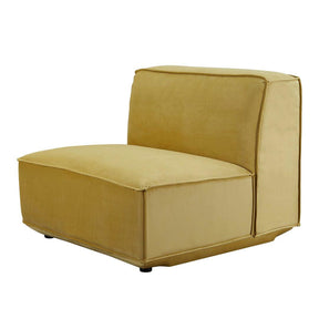 Tofu Velvet Armless Seat - Mustard Yellow BUBULAND HOME