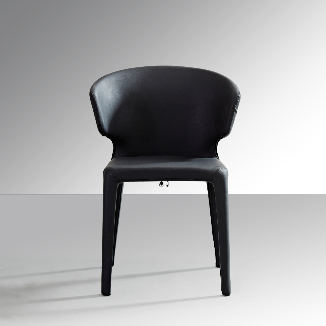 Toorak Dining Chair - Black Faux Leather BUBULAND HOME