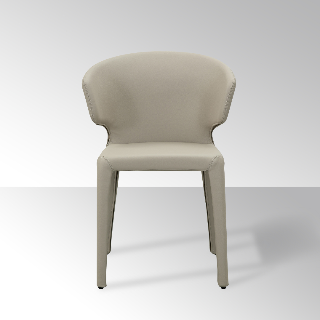 Toorak Dining Chair - Grey Faux Leather BUBULAND HOME