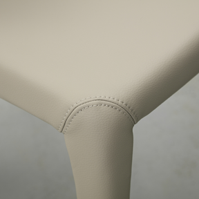 Toorak Dining Chair - Grey Faux Leather - dining chair Grey BUBULAND HOME