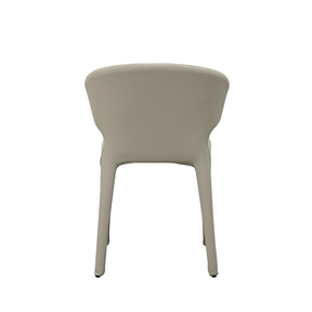 Toorak Dining Chair - Grey Faux Leather - dining chair Grey BUBULAND HOME