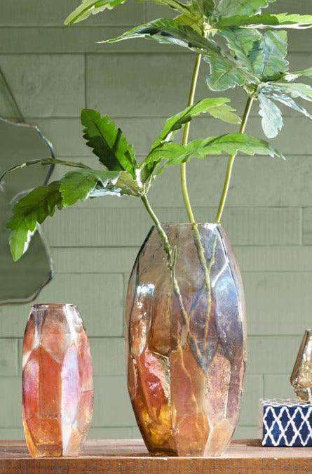 Trigo Abstract Iridescent Glass Vase BUBULAND HOME
