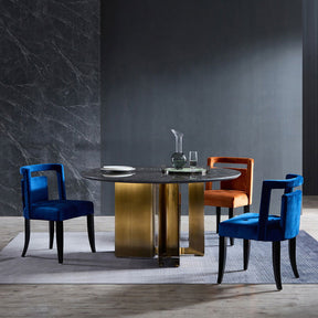 Valor Blue Velvet Dining Chair | Set of 2 BUBULAND HOME