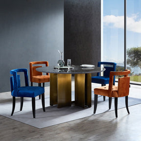 Valor Blue Velvet Dining Chair | Set of 2 BUBULAND HOME
