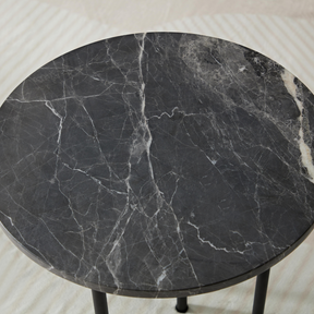 Verona Marble Coffee Table - Charcoal Round Table  Top