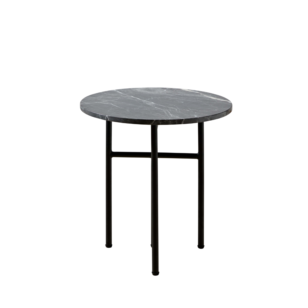 Verona Marble Coffee Table - Charcoal Round in White Background
