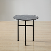 Verona Marble Coffee/Side Table - Charcoal Round - End Tables Default Title BUBULAND HOME